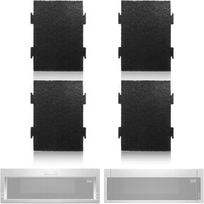 8PCS Replacement Microwave Charcoal Filters - Compatible with Whirlpool Over The Range Microwave Hood Models YKMLS311, YWML55011, WML75011, WML55011HS