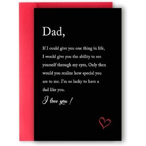 Father's Day Gift for Dad,Funny Card for Dad from Daughter, Son, Kids on Fathers Day,Unique Daddy Birthday Cards