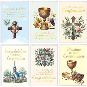 ceiba tree Confirmation Cards with Envelopes with Scripture Religious Christian Bible Verse 12 Packs Baptism Cards for First Communion