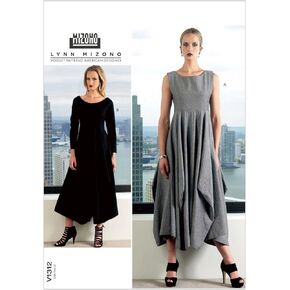 Vogue Patterns V1312F50 نمط خياطة اللباس ، الحجم F5 (16-18-20-22-24)