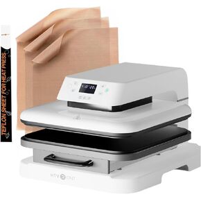 Htvront Auto Heat Machine 15x15 & 3pack 12x16 Teflon Sheets for Heat Press