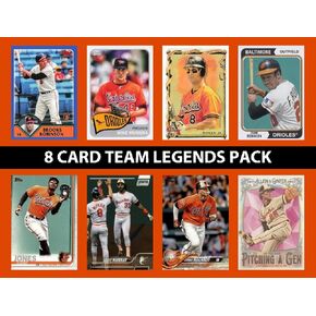 8 Card Orioles Legends Team Pack 2024 2023 Donruss Topps Bowman Ripken Machado Palmer