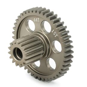 الترس التفاضلي RC ، 44T 15T من سبيكة ألومنيوم من ألواح الألومنيوم لـ 1/10