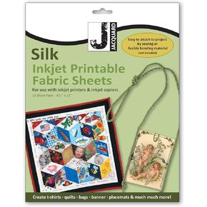 Jacquard Ink Jet Fabric 8.5 '× 11' 'أوراق الحرير (10 حزمة)