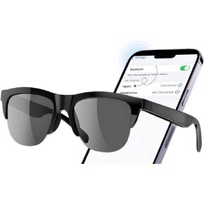 Smart Bluetooth Audio Glasses - Sunglasses with Built-in Mic & Speakers, Open-Ear Wireless Smart Glasses for Adults, P4 Waterproof (Classic)