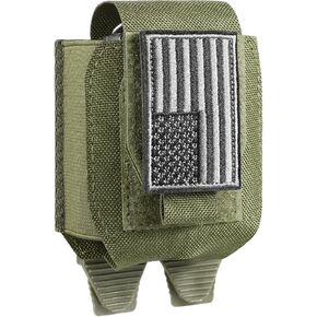 Molle Handcuff Pouch, Handcuff Case for Duty Belt/Tactical Vest, Handcuff Holster with USA Flag Patch Fit ASP Handcuff/Hinged Handcuff/Chain Handcuff/Folding Rigid Handcuff