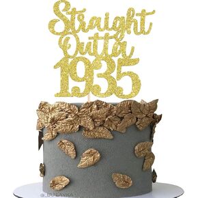 1 حزمة 40 عيد ميلاد الكعكة Topper Glitter Straight Outta 1985 رهيبة منذ عام 1985 كعكة الاختيار 40 ديكورات كب كيك رائعة لعيد ميلاد الذكرى الأربعين لحفلات حفلات الحفلات الفضية