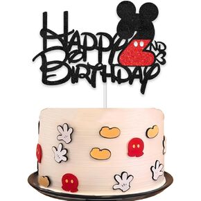 Mickey Happy 1st Birthday Cake Topper - Kids Boys Girls 1st Birthday/Baby Shower Party Decoration - Cartoon موضوع الحفلات - ديكور كعكة عمره عام واحد
