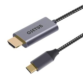 USB C to HDMI Cable 4K, 6ft USB Type C to HDMI Cable Adapter High Speed Braided Cord Compatible with 2020 MacBook Pro/Air, iPad Pro 2020, Samsung S9 S10, Lenovo, Dell, ASUS, HP Chromebook and More