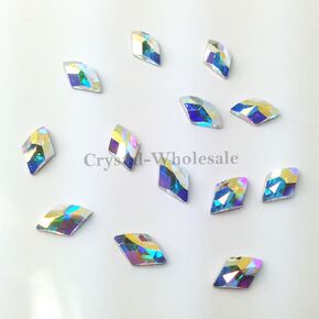Swarovski Crystal AB (001 AB) Swarovski 2709 Rhombus - 10x6mms flatbacks no -hotfix 4 pcs Art