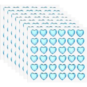 Meccanixity 288 PCS Heart Rhinestone 10mm ملصقات الأحجار الكريمة اللاصقة لملصقات المجوهرات لصنع المجوهرات ، وماكياج عيد الحب ، وحرف DIY ، والأحمر in Kuwait
