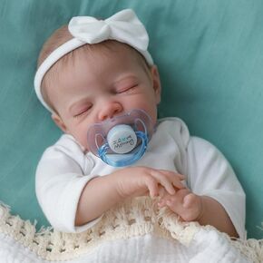 SCOM واقعية Reborn Baby Dolls - 16 بوصة دمية حديثي الولادة نابضة بالحياة ، تبدو حقيقية طفل ، دمية السيليكون مع جسم فينيل ناعم للأطفال سن 3+ فتاة فتى هدية
