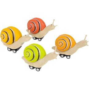 Accoutrements Archie McPhee Racing Snails - على علامتك ، احصل على تعيين ، و ... انتظر! السحب سرعات الفينيل في 4 ألوان