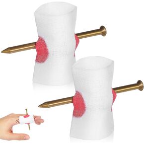 Toyvian 2 Pcs Halloween Pranks Props Nail in Your Finger Fake Props Scary Prank Toys Bloody Finger Tricks Props