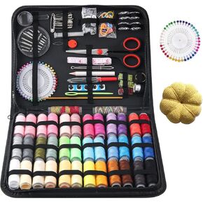 Sewing Kit for Adults, 183PCS Needle and Thread Kit with Basic Sewing Supplies and Accessories for Travel Small Fixes, Emergency Repairs, Hand Sewing, Beginners, Starter