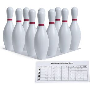 Champion Sports Foam Bowling Pins: Weighted Set for Training