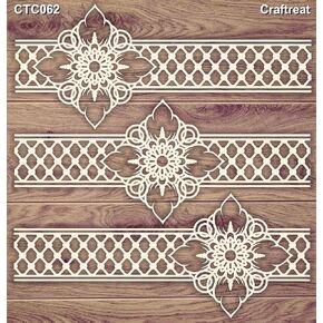 Craftreat Laser Cut Chipboard Chilishments لتصنيع البطاقات قصاصات ووسائط مختلطة - الحدود المزخرفة - الحجم: 5.5 × 6 بوصات - حدود زخرفة زخرفية لخلاصات القرص