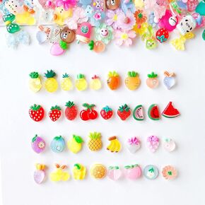 180 Pcs Slime Charms Cute Set, Charms Bulk for Slime Assorted Candy Sweets Flat Back Resin for DIY Craft Making and Ornament Scrapbooking (Translucent Set)