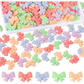 50pcs راتنج راتنج القوس الخرز القوس سكرابوكينغ تزيين حبة مسطحة الظهر الحرف الظهر الملحقات لمجوهرات صنع قرص DIY علبة الأظافر فن الشعر دائرة دخول إلى مشبك الشعر