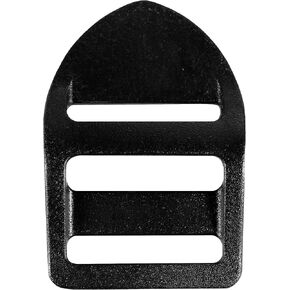 1 Inch Super Lock Plastic Strap Adjuster Buckles - Black Slider Lock Buckle Great for Backpack and Utility Straps - 10 Pack