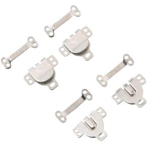 ألينون النحاس خطافات خياطة وعيون الإغلاق مثبت لزجاج تنورة بنطلون DIY (الفضة ، 13x17mm)