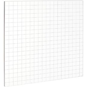 BENECREAT Acrylic Stamp Block, Clear Stamping Tools Set with Grid Lines, Square Decorative Mounting Blocks for Stamping Scrapbooking Craft DIY Making, 7.87x7.87x0.23 Inch