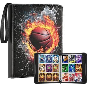 Card Binder 9 Pocket Precium Zip Trading Card Binder 900 Double -Side Pocket Puct Collection Collector Collector Card Folder لـ MTG ، TCG ، بطاقات رياضية (كوميدي ، 4 جيب)