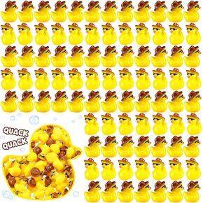 100 PCS ميني راتنج رعاة البقر البط المصغر راتنجات الغربية التمييز مع قبعة رعاة البقر لحديقة DIY للمنظر الطبيعي Dollhouse Garden Aquarium Decor