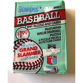 1991 Donruss Series 2 Baseball Fat Cello Pack مع 40 بطاقة و 6 قطع ألغاز