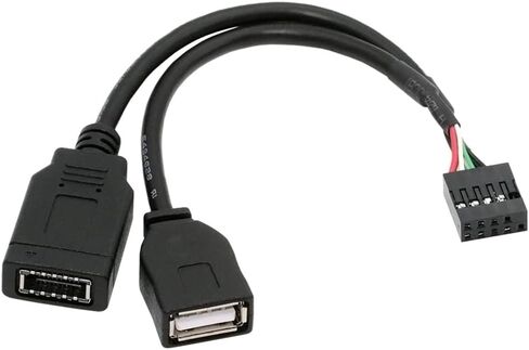 Xiwai USB 2.0 9Pin 10Pin Mainboard Header Male to USB 3.1 Front Panel Socket Key-A Type-E Extension Adapter in Saudi Arabia
