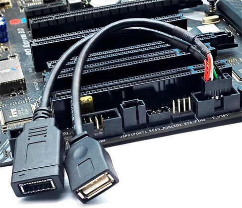 Xiwai USB 2.0 9Pin 10Pin Mainboard Header Male to USB 3.1 Front Panel Socket Key-A Type-E Extension Adapter in Saudi Arabia