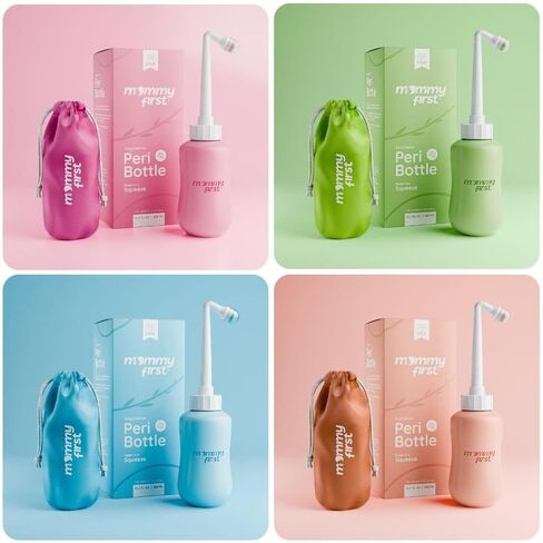 Peri Bottle for Postpartum Care from Mommy First™ | Upside Down Bottle for Perineal Cleansing and Recovery | Portable Bidet | Postpartum Essential | Baby Pink 12.2 OZ in Saudi Arabia