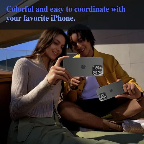 Camera Lens Protector for iPhone 16/iPhone 16 Plus, Bling Glitter Camera Cover, 9H Tempered Glass Individual Metal Ring Camera Protector for iPhone 16/iPhone 16 Plus (Diamond - Silver) in Kuwait