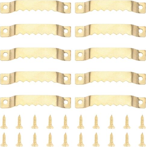 DOPHEE 50PCS شماعات صور Sawtooth ، إطار صور غير مرئي معلقة مع تعليقات معلقة على لوحات معلقة على لوحة العمل الفنية الزخرفة المنزل ، 2.05 "x0.32" ، البرونز in Saudi Arabia