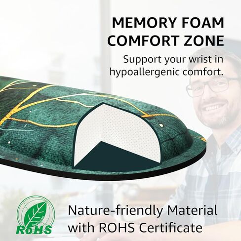 KTRIO Memory Foam Keyboard Wrist Rest - Ergonomic Wrist Rest for Computer Keyboard for Typing Pain Relief - Foldable in Kuwait