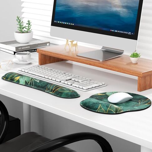 KTRIO Memory Foam Keyboard Wrist Rest - Ergonomic Wrist Rest for Computer Keyboard for Typing Pain Relief - Foldable in Kuwait