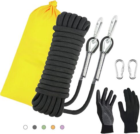 حبل تسلق ثابت 8 مم - حبل تسلق ثقيل لتسلق الصخور ، ومعدات تسلق الأشجار ، وحبل الأشجار ، وحبل التخييم ، وقوة عالية الشد - 10 أمتار (32 قدمًا) ، 20 مترًا (64 قدمًا) ، 30 مترًا (96 قدمًا) - برتقالي in Kuwait