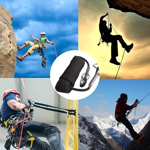 حبل تسلق ثابت 8 مم - حبل تسلق ثقيل لتسلق الصخور ، ومعدات تسلق الأشجار ، وحبل الأشجار ، وحبل التخييم ، وقوة عالية الشد - 10 أمتار (32 قدمًا) ، 20 مترًا (64 قدمًا) ، 30 مترًا (96 قدمًا) - برتقالي in Kuwait