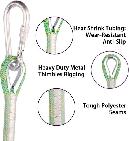 Static Climbing Rope - Heavy Duty Climbing Rope for Rock Climbing, Tree Climbing Gear, Arborist Rope, and Camping Rope - 10m (32ft), 20m (64ft), 30m (96ft) in Kuwait