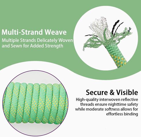 Static Climbing Rope - Heavy Duty Climbing Rope for Rock Climbing, Tree Climbing Gear, Arborist Rope, and Camping Rope - 10m (32ft), 20m (64ft), 30m (96ft) in Kuwait