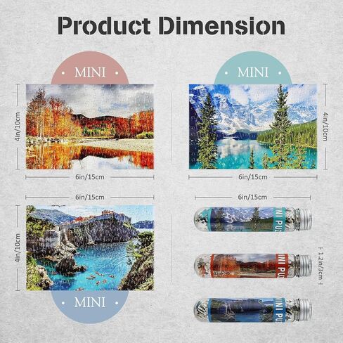 Small Jigsaw Puzzles for Adults Moraine Lake Mini Puzzles 150 Pieces Small Puzzles Micro Tiny Piece Challenging Difficult Travel Puzzle Games Toys Gifts 6 x 4 inch 3 Packs in Saudi Arabia