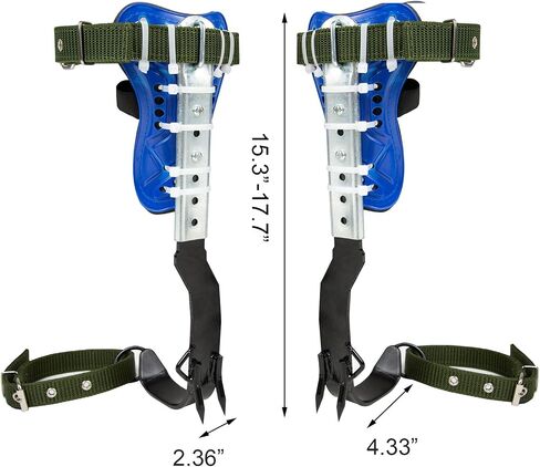 Tree Climbing Spikes Set, 304 Stainless Steel Adjustable Tree Climbing Spike 2 Gears and Non-Slip Pedal, Tree Climbing Spikes Tool for Climbing Trees, Picking Fruit (Leather with Belt) in Kuwait