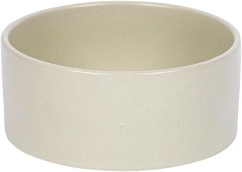 Ceramic Dog Bowl - Made in Korea, Pet Food Bowl for Dogs & Cats, Microwave Safe, Dishwasher Safe. (Yellow) in Kuwait