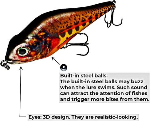 Fishing Lure Swimbait Crankbait Trout Bass Catfish Muskie Bait Fishing Accessories Fishhook Hunting in Kuwait