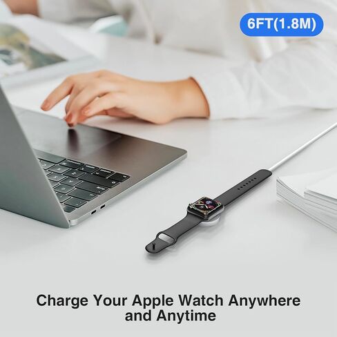 Cabepow for Apple Watch Charger USB C 5W Fast Magnetic iWatch Charging Cable 3FT with 20W USB C Wall Charger Block for Apple Watch Ultra 2/Ultra/SE/Series 10/Series 9/Series 8/7/6/5/4/3/2/1-Pink in Kuwait