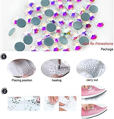 720pieces Glass Hotfix Rhinestone ، SS20 4.8 مم بلورات Hotback Flatback للملابس الحرفية ، أحجار الكريمة الزجاجية المستديرة لأزياء الرقص (Crystalab ، SS20 4.8mm) in Kuwait