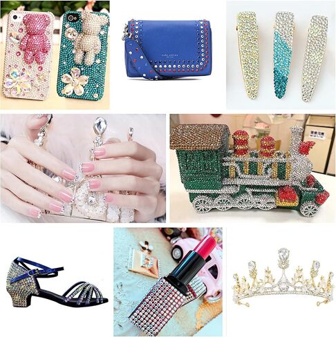 720pieces Glass Hotfix Rhinestone ، SS20 4.8 مم بلورات Hotback Flatback للملابس الحرفية ، أحجار الكريمة الزجاجية المستديرة لأزياء الرقص (Crystalab ، SS20 4.8mm) in Kuwait