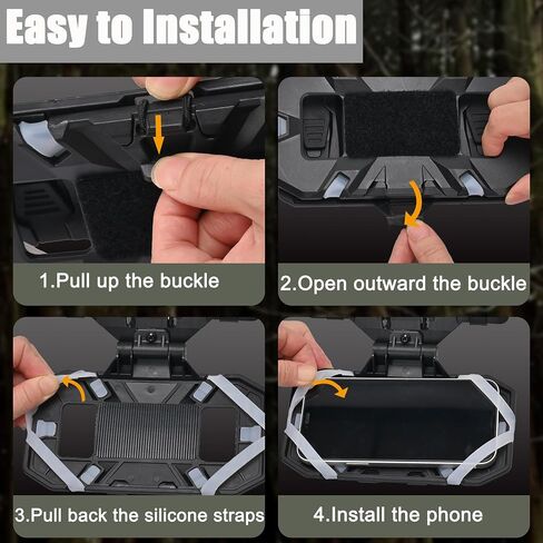 Tactical Plate Carrier Phone Mount, Universal Molle Phone Holder,Tactical Phone Holder Foldable Navigation Board for Tactical Vest Attachments in Kuwait