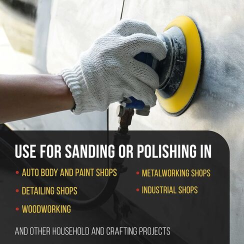 Dura-Gold Pro Series 5" Hook & Loop DA Backing Plate Pad, 8 Hole Pattern Dustless - Low Profile Edge, Medium Density, Dual-Action Random Orbital Sanding Pad, Sander Polisher Auto Woodworking Sandpaper in Kuwait