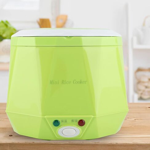 24V 1.6L Multifunctional Electric Rice Cooker, Mini Travel Food Steamer, Portable Meal Heater Food Warmer for Both Home And Trucks To Cook Rice Porridge Nutritious Eggs Warm Dishes (White) in Kuwait